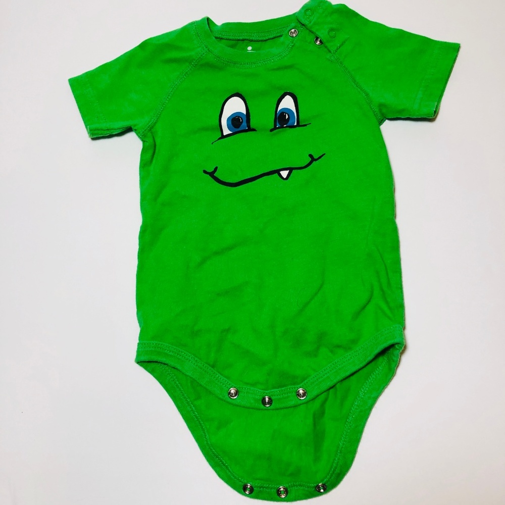 Circo Green Cartoon Face Baby Bodysuit One Piece